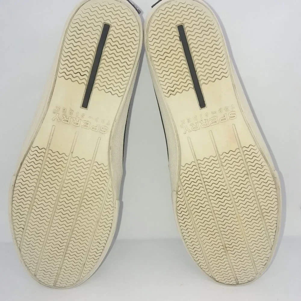Sperry Top Sider Bahama 2 Leather Collar Boat Shoes Men's Size 9 M Black, White‎ - Picture 7 of 8